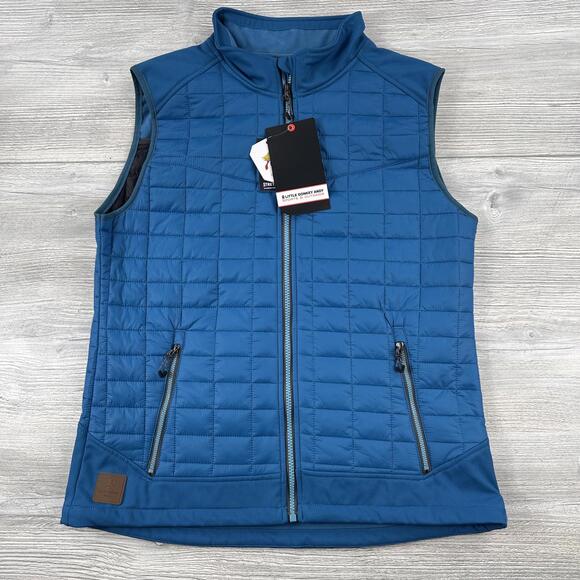 Little Donkey Andy Jackets & Blazers - Little Donkey Andy Puffer Vest Womens Large Blue Quilted Thermal Preppy NWT